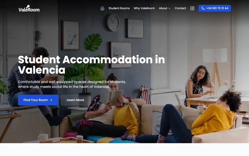 Página de inicio de valeroom.com